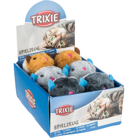 Игрушка Trixie Мышь меховая для кошек, вибрирующая, 7-10 см - фото 2