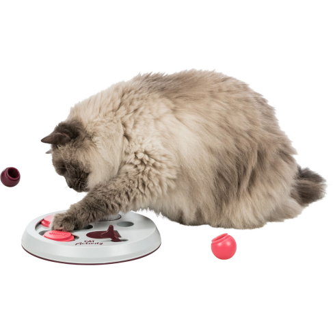 Игрушка для кошек Trixie Flip Board интерактивная светло-серая вишневая розовая, 23 см. - фото 2