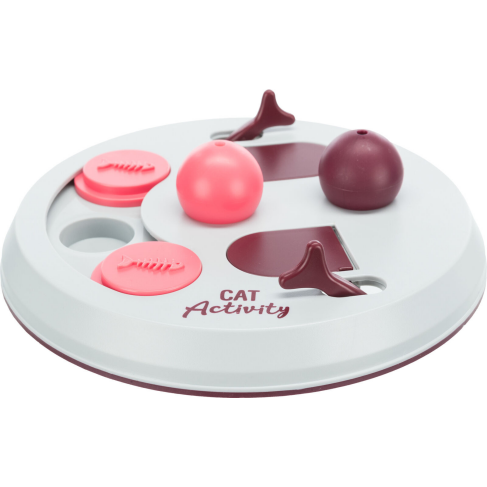 Игрушка для кошек Trixie Flip Board интерактивная светло-серая вишневая розовая, 23 см. - фото 1