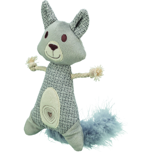 Игрушка Trixie Енот XXL плюш ткань и перья с кошачьей мятой для кошек 30 см - фото 2