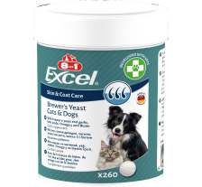 Витамины 8in1 Excel Brewers Yeast для собак и кошек, пивные дрожжи с чесноком, для кожи и шерсти 260 шт Витамины 8in1 Excel Brewers Yeast для собак и кошек, пивные дрожжи с чесноком, для кожи и шерсти 260 шт