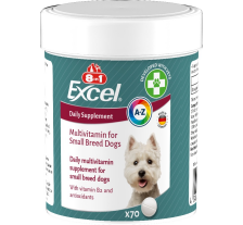 Витамины 8in1 Excel Multi Vitamin Small Breed для собак мелких пород, мультивитамин, 70 шт Витамины 8in1 Excel Multi Vitamin Small Breed для собак мелких пород, мультивитамин, 70 шт