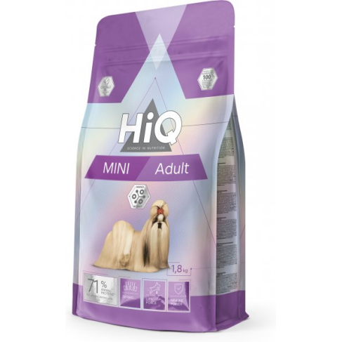 Сухой корм для взрослых собак малых пород HiQ Mini Adult 1.8kg - фото 1