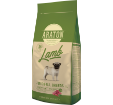 Полноценный сухой корм для молодых собак с ягнятиной и рисом ARATON LAMB Junior All Breeds 15кг