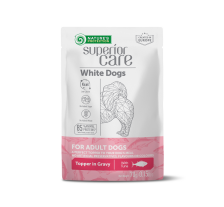 NATURE'S PROTECTION SUPERIOR CARE White Dogs Adult All Breeds with Tuna, влажный корм с тунцом для взрослых белошерстных собак всех пород, 70 г в пакетике NATURE'S PROTECTION SUPERIOR CARE White Dogs Adult All Breeds with Tuna, влажный корм с тунцом для взрослых белошерстных собак всех пород, 70 г в пакетике