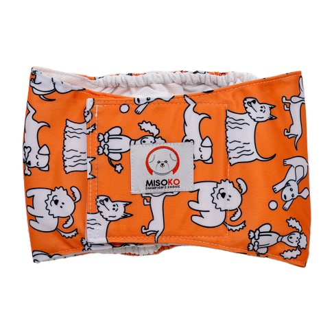 Misoko&amp;Co Многоразовый подгузник для кобелей, XS (щенки), coral - фото 1