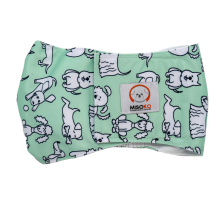 Misoko&Co Многоразовый подгузник для кобелей, L (щенки), mint