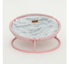Складной лежак для домашних животных MISOKO Pet bed round plush, 45x45x22 cm, pink Складной лежак для домашних животных MISOKO Pet bed round plush, 45x45x22 cm, pink