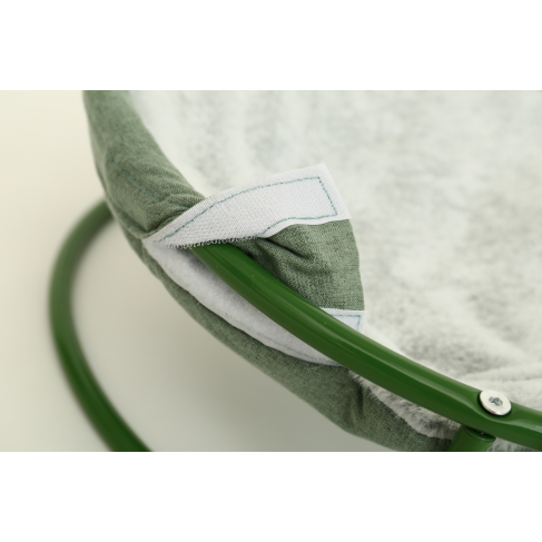 Складной лежак для домашних животных MISOKO Pet bed round plush, 45x45x22 cm, light green - фото 4
