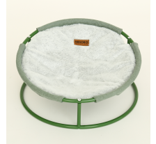 Складной лежак для домашних животных MISOKO Pet bed round plush, 45x45x22 cm, light green Складной лежак для домашних животных MISOKO Pet bed round plush, 45x45x22 cm, light green