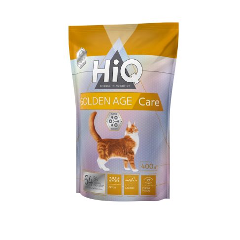 Сухий корм для літніх котів від 10 років і старше HiQ Golden Age care 400g - фото 1