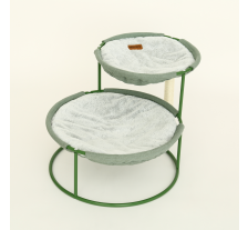 Двойной лежак для домашних животных MISOKO Pet bed, round, double, steel frame, 70x50x40 cm, light green Двойной лежак для домашних животных MISOKO Pet bed, round, double, steel frame, 70x50x40 cm, light green