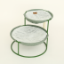 Двойной лежак для домашних животных MISOKO Pet bed, round, double, steel frame, 70x50x40 cm, light green - фото 1