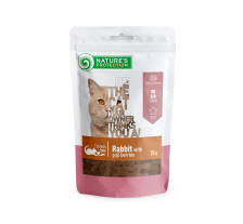Лакомство для кошек, снеки из кролика с ягодами годжи, Nature's Protection snack for cats with rabbit and goji berries, 75г
