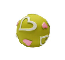MISOKO&CO Игрушка для собак, мячик с фрагментами сердца, винил, зеленый, 7.62 см