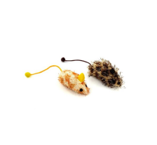 HIPPIE PET Набор игрушек для котов Мышки в разноцветном пятнышке 7 см, 2 шт