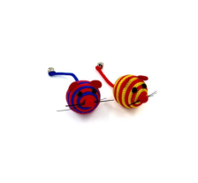 HIPPIE PET Набор игрушек для котов Мышки полосатые разноцветные 4 см, 2 шт HIPPIE PET Набор игрушек для котов Мышки полосатые разноцветные 4 см, 2 шт