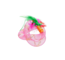 HIPPIE PET Игрушка для котов с перьями розовая 19 см