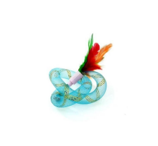HIPPIE PET Игрушка для котов с перьями синяя 19 см