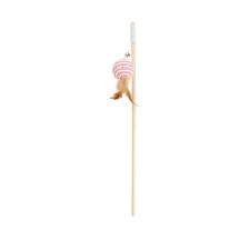 HIPPIE PET Игрушка для котов Удочка с мячиком из веревки и перьев розовая 40 см HIPPIE PET Игрушка для котов Удочка с мячиком из веревки и перьев розовая 40 см