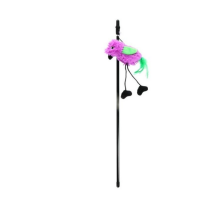 HIPPIE PET Игрушка для котов Удочка с птичкой фиолетовая 48 см