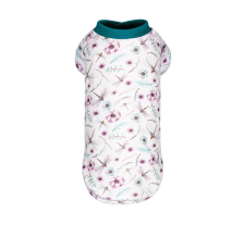 Футболка Pet Fashion Flora для собак хлопок белый трикотаж с цветочным принтом XS2 Футболка Pet Fashion Flora для собак хлопок белый трикотаж с цветочным принтом XS2