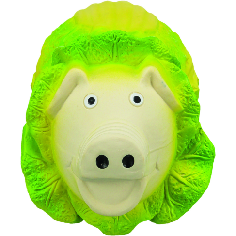 Игрушка Trixie Капустная свинка латекс для собак 23 см светло-зеленая - фото 3