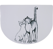 Коврик Trixie Pussy Cats под миски для кошек, пластиковый, 40х30 см (белый) Коврик Trixie Pussy Cats под миски для кошек, пластиковый, 40х30 см (белый)