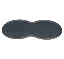 Коврик Trixie под миски для собак, резиновый, 45х25 см (серый)