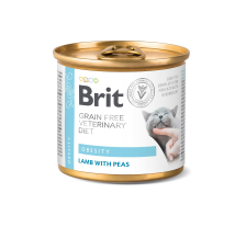 Влажный корм Brit GF VetDiet Obesity для кошек, при ожирении и избыточном весе, с ягненком, 200 г Влажный корм Brit GF VetDiet Obesity для кошек, при ожирении и избыточном весе, с ягненком, 200 г