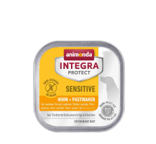 Корм влажный ветеринарный для собак Integra Protect Sensitiv Chicken+Parsnips при пищевой непереносимости, курица+пастернак, 150 г Корм влажный ветеринарный для собак Integra Protect Sensitiv Chicken+Parsnips при пищевой непереносимости, курица+пастернак, 150 г