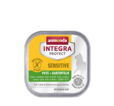 Корм влажный ветеринарный для кошек Integra Protect Sensitiv Turkey + Potatoes с пищевой непереносимостью, индейка и картофель, 100 г