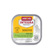 Корм влажный ветеринарный для кошек Integra Protect Sensitiv Pure Turkey с пищевой непереносимостью, моно индейка, 100 г