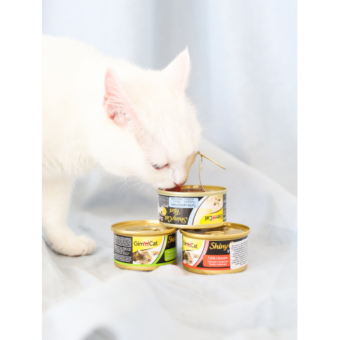 Влажный корм GimCat Shiny Cat для кошек, тунец и креветки, 70 г - фото 5