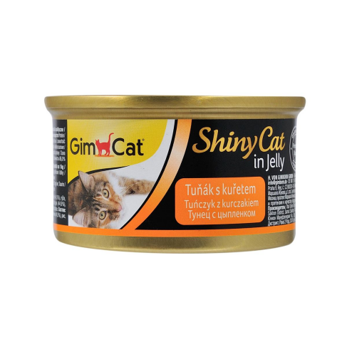Влажный корм GimCat Shiny Cat для кошек, тунец и курица, 70 г - фото 1