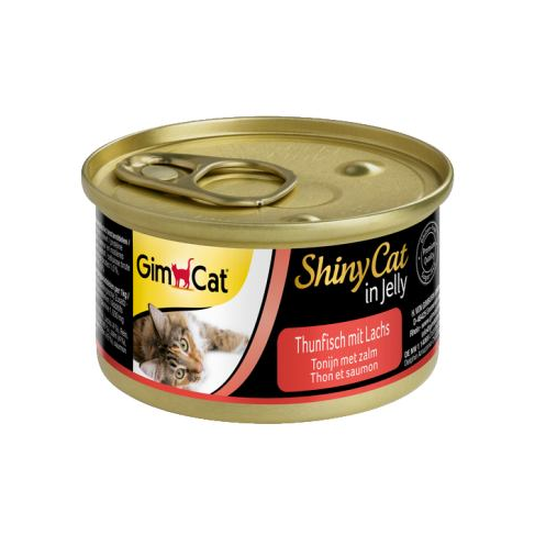 Влажный корм GimCat Shiny Cat для кошек, с тунцем и лососем, 70 г - фото 3