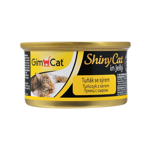 Влажный корм GimCat Shiny Cat для кошек, тунец и сыр, 70 г - фото 1