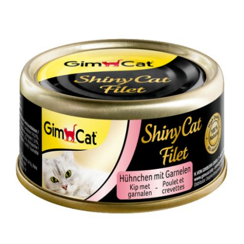 Влажный корм GimCat Shiny Cat Filet для кошек, курица и креветки, 70 г - фото 3