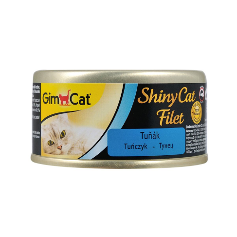 Влажный корм GimCat Shiny Cat Filet для кошек, тунец, 70 г - фото 1