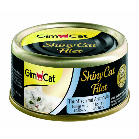 Влажный корм GimCat Shiny Cat Filet для кошек, тунец и анчоус, 70 г - фото 3