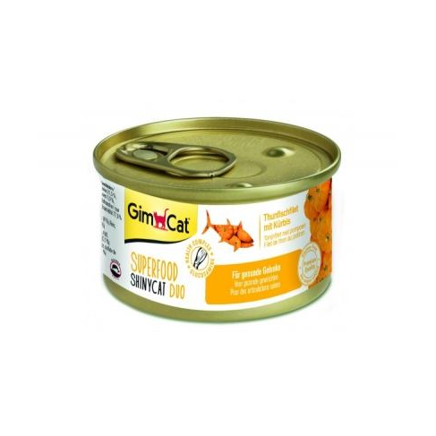 Влажный корм GimCat Shiny Cat Superfood для кошек, тунец и тыква, 70 г - фото 2