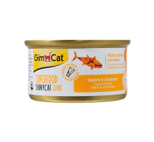 Влажный корм GimCat Shiny Cat Superfood для кошек, тунец и тыква, 70 г