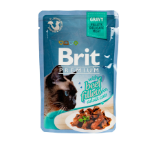 Влажный корм Brit Premium Cat Pouch для кошек, филе говядины в соусе, 85 г Влажный корм Brit Premium Cat Pouch для кошек, филе говядины в соусе, 85 г