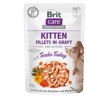 Влажный корм для котят Brit Care Kitten Fillets in Gravy Tender Turkey филе в соусе индейка, 85 г Влажный корм для котят Brit Care Kitten Fillets in Gravy Tender Turkey филе в соусе индейка, 85 г