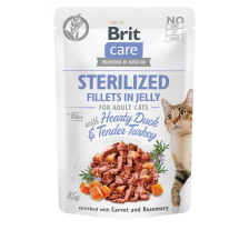 Влажный корм Brit Care Cat Pouch для кастрированных кошек, в желе, утка и индейка, 85 г Влажный корм Brit Care Cat Pouch для кастрированных кошек, в желе, утка и индейка, 85 г
