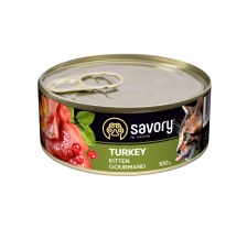 Влажный корм Savory для котят, с индейкой, 100 г