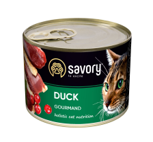 Влажный корм Savory для взрослых привередливых кошек, с уткой, 200 г