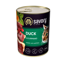 Влажный корм Savory для взрослых привередливых кошек, с уткой, 400 г