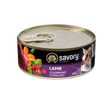 Влажный корм Savory для стерилизованных кошек, с ягненком, 100 г