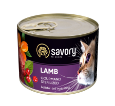 Влажный корм Savory для стерилизованных кошек, с ягненком, 200 г